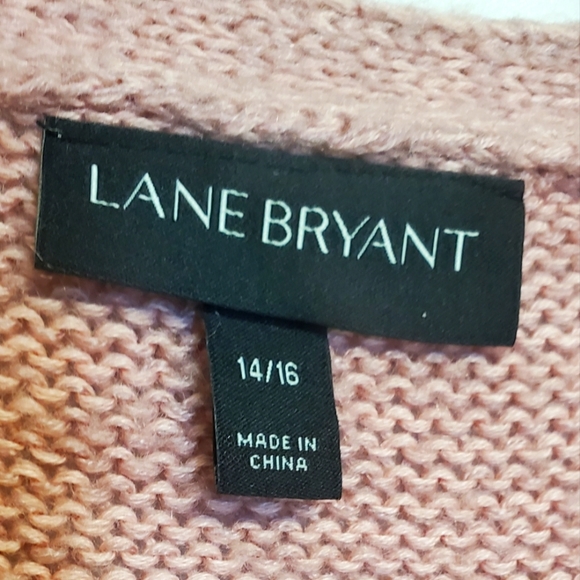 Lane Bryant Pink Open Knit Cardigan Sweater 14/16 - Picture 2 of 5